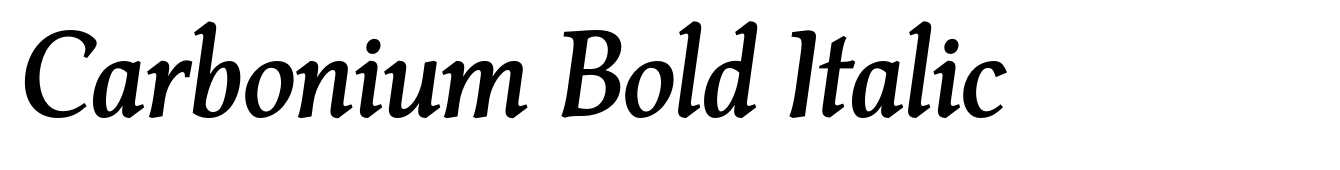 Carbonium Bold Italic